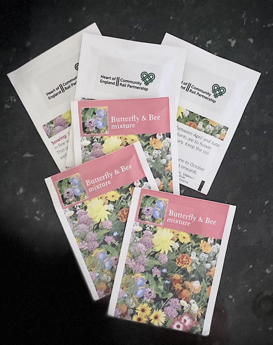 Thanks to @HeartCRP for the wild seeds for use at all the stations along the #ShakespeareLine - together with @BeebombsDorset these will help make the stations more colourful, vibrant & crucially improve biodiversity.