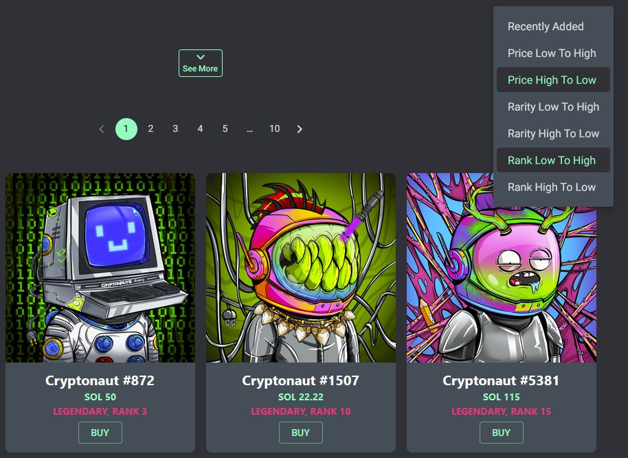 tiexohq's tweet photo. TIEXO NFT Marketplace project update:
👆Sort NFTs by Rarity and Rank
👆Rarity Gauge naming updated per community vote
👆Average Price and Statistics tabs enabled on individual listings
👆Link to Terms of Service added to Buy/Sell flows

#NFTMarketplace #SolanaNFTs #DAO #Solana https://t.co/E58TGgMuGl