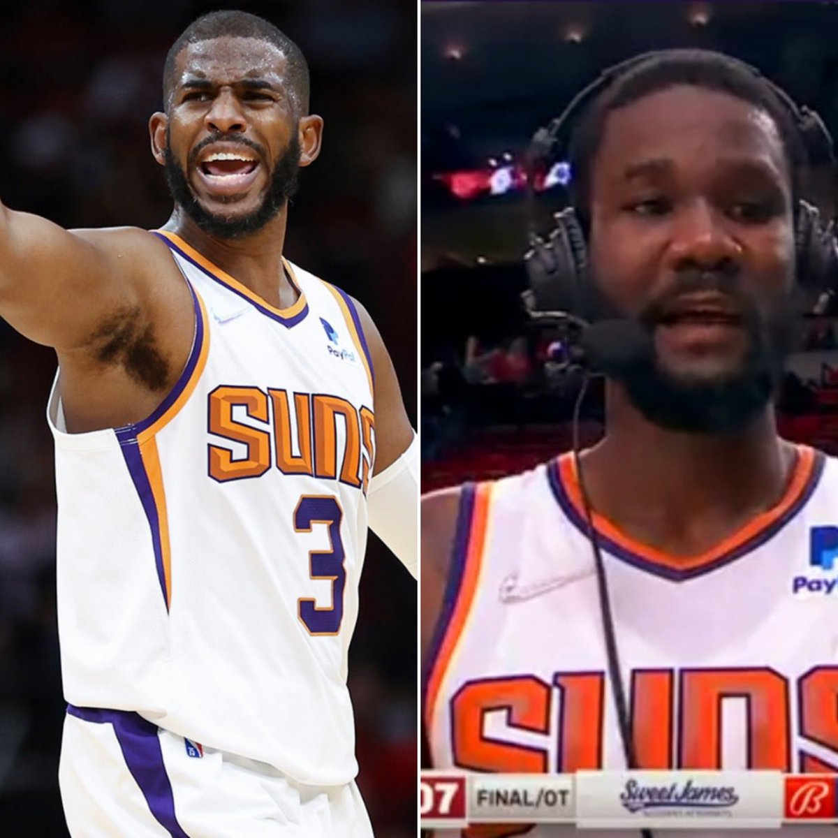 kray1voice's tweet photo. What a WIN by your @suns tonight n Portland! @cp3 #ThePointGod & @DeandreAyton were Spectacular n the OT Victory! 24-14ast-8Rebs & 28 & 13boards for DA Teams Refuse to Lose attitude is Damn Impressive!! #TheFellas get it done! See ya back in Phoenix! #ValleyProud https://t.co/uzGnPuVMEB