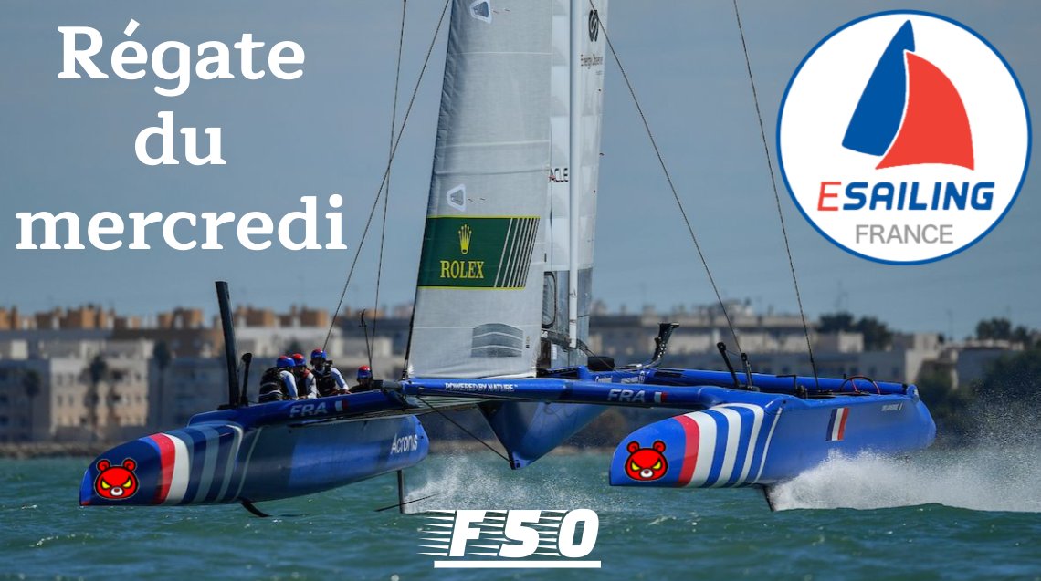 EsailingFrance's tweet photo. Ce soir régate en F50 a 21 h 30 sur @VirtualRegatta @SailGPFRA #esailgp #esailing #esport https://t.co/IHHbXnhZIy