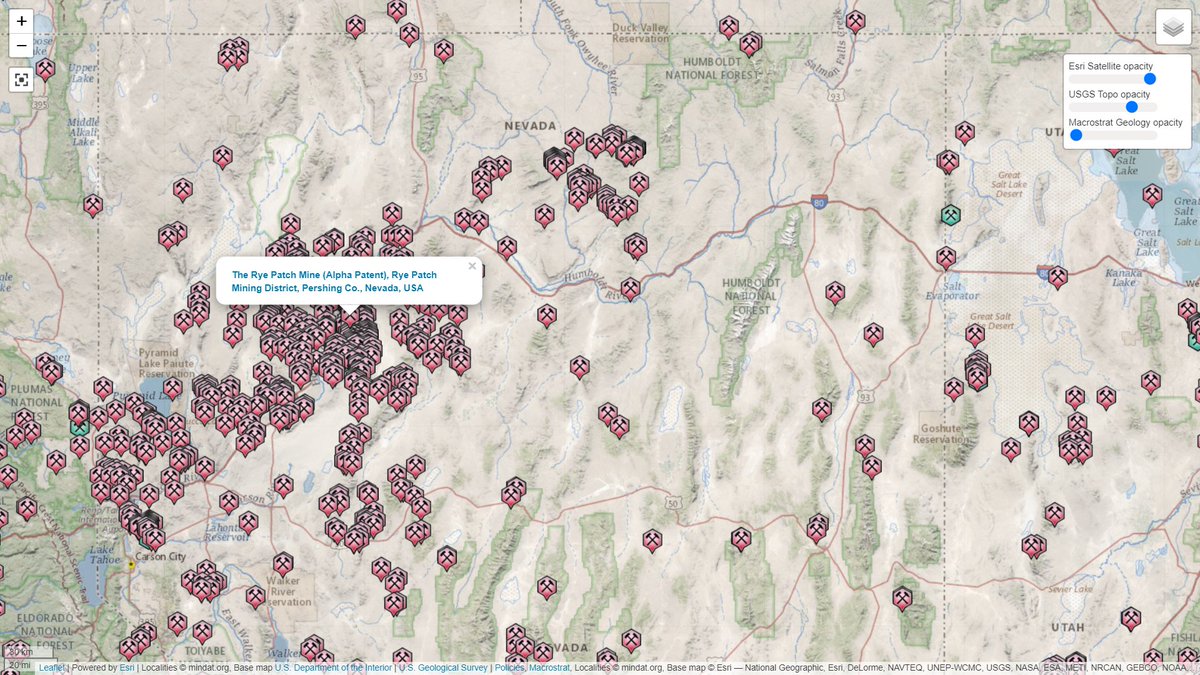 PeterNBell's tweet photo. Did you know...

@HistoryNevada 

I had no idea this area north of Reno had so many more MINDAT LOCALITIES than the rest of the state. Each of those "localities" is a mining point of interest.  

https://t.co/duwv4RHjnr https://t.co/HPAAOEzzUD