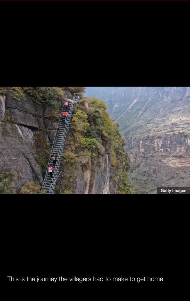 SteelAdolf's tweet photo. China’s anti-poverty measures have changed people’s lives in a cliff village and were praised one year ago by CNN and BBC. #antipoverty #China #cliffvillage https://t.co/K1Yy8KNzWy