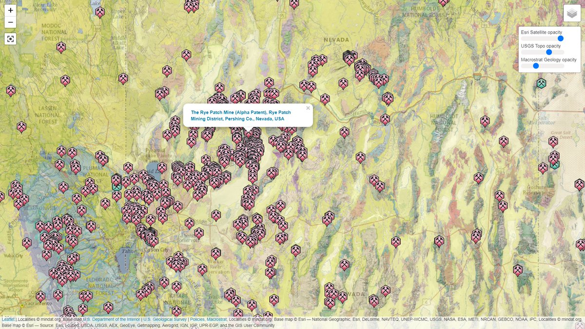 PeterNBell's tweet photo. Did you know...

@HistoryNevada 

I had no idea this area north of Reno had so many more MINDAT LOCALITIES than the rest of the state. Each of those "localities" is a mining point of interest.  

https://t.co/duwv4RHjnr https://t.co/HPAAOEzzUD