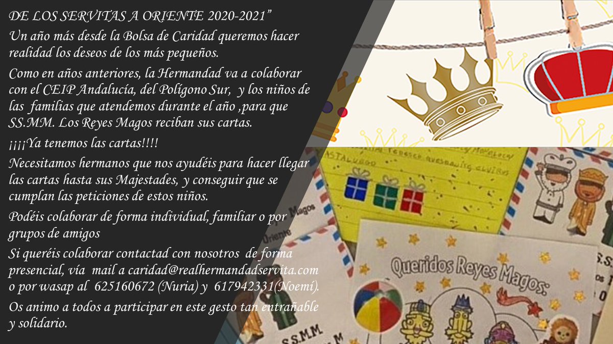 Los Reyes Magos👑👑👑 <a href="/RealHdadServita/">Real Hermandad Servita</a> vuelven poner una sonrisa en la cara de nuestros niños y niñas y a llenar de ilusión nuestro colegio.🎁🎁🎁 Un millón de gracias ❤️