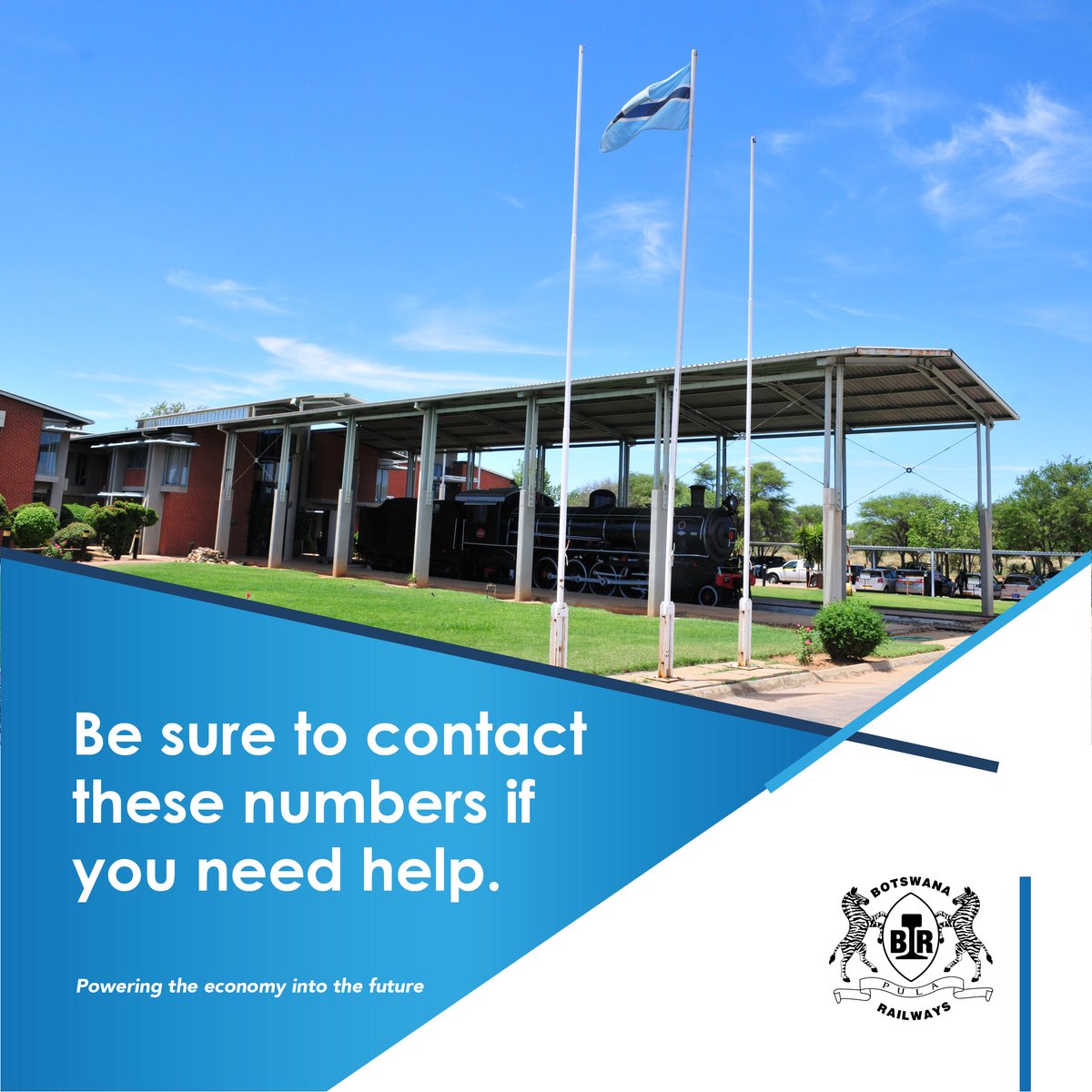 BotswanaRail's tweet photo. Stay in touch with the local authorities if you need help this holiday.📞
Ambulance - 997 (Toll Free)
Police - 999 (Toll Free)
Fire Brigade – 998 (Toll Free)
Medical Rescue – 911 (Toll Free)
Medical Air Rescue – 3901601
Botswana Railways – 4711 375
#EmergencyContacts #SafetyFirst https://t.co/7IIEw0EiFK