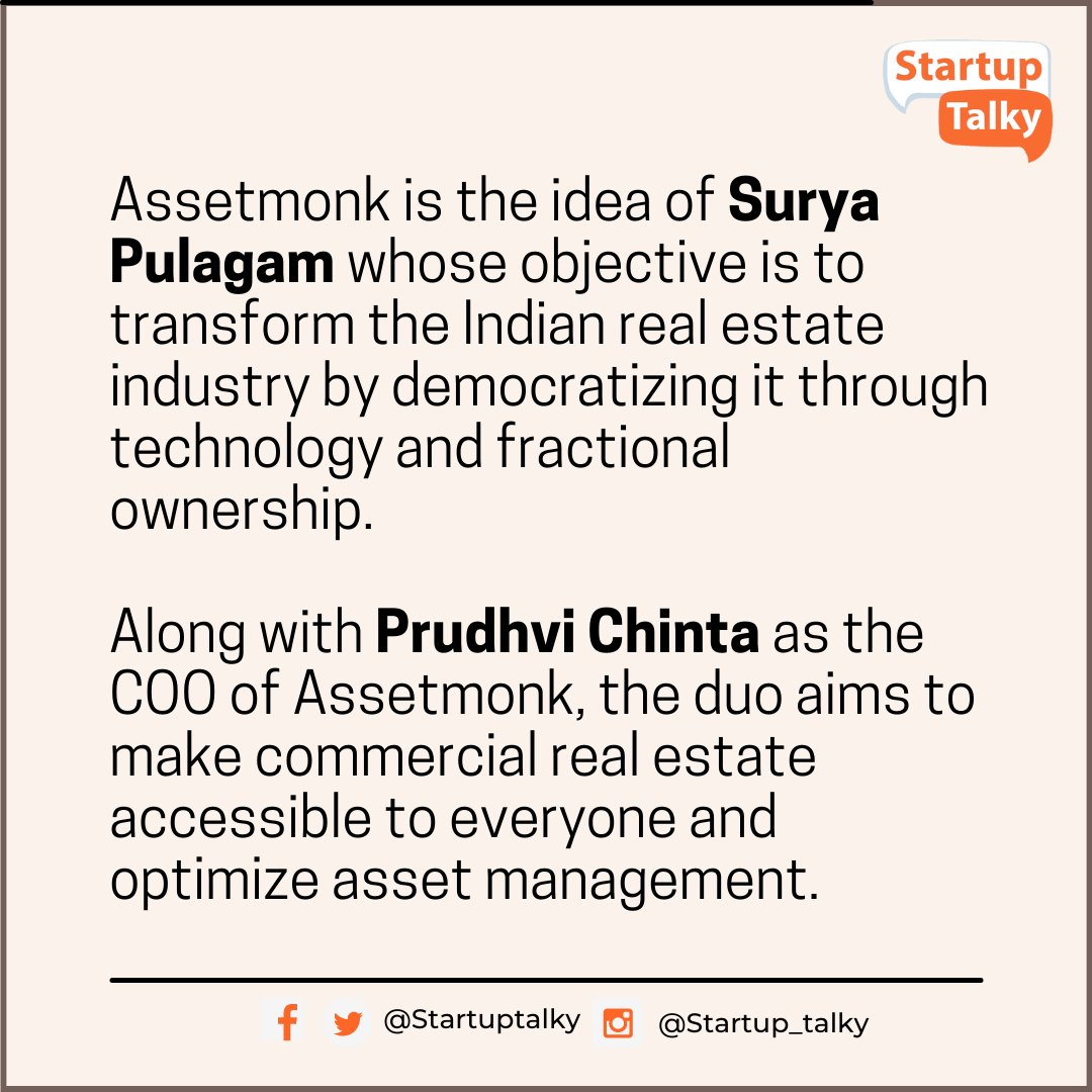 startuptalky's tweet photo. Check out Assetmonk's whole story on https://t.co/icnBNsx5Ku
#Assetmonk #startup #startupstory #startuptalky https://t.co/OdbpCOap3u