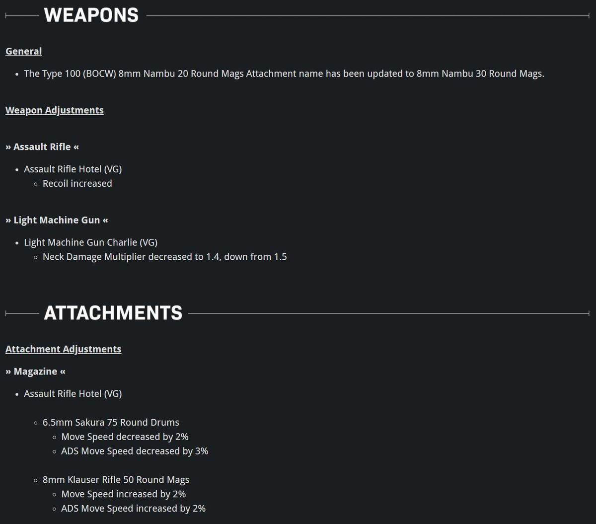 🛠️ A #Warzone update has gone live! 

Includes Bug Fixes and Weapon adjustments!

Tune in later today for an update from #TeamRICOCHET on <a href="/CallofDuty/">Call of Duty</a> channels.

The Season One Patch Notes have been amended (see Dec 15th): bit.ly/31O7DTG