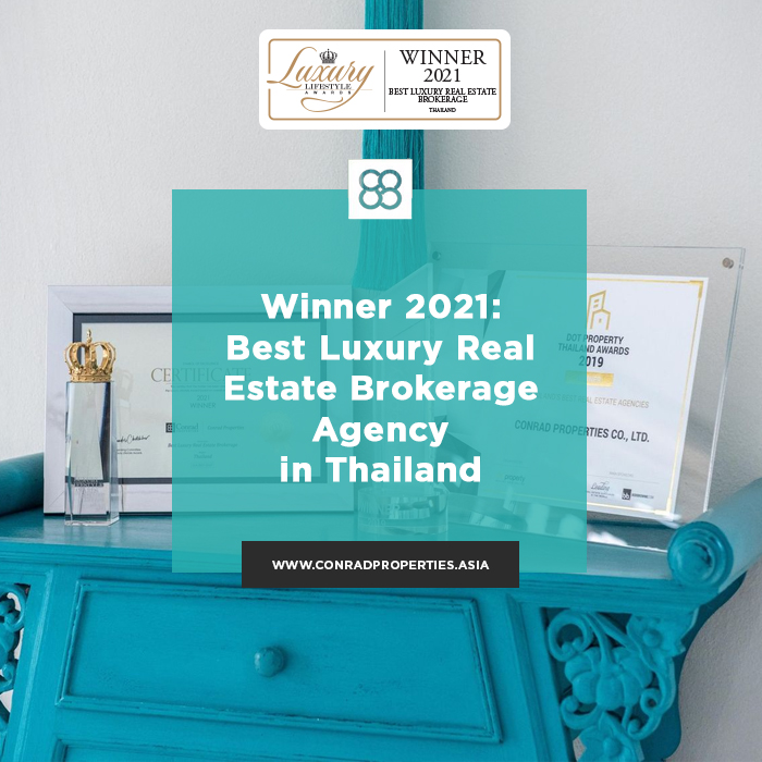 Property_Conrad's tweet photo. 𝗧𝗛𝗘 𝗕𝗘𝗦𝗧 𝗟𝗨𝗫𝗨𝗥𝗬 𝗥𝗘𝗔𝗟 𝗘𝗦𝗧𝗔𝗧𝗘 𝗕𝗥𝗢𝗞𝗘𝗥𝗔𝗚𝗘 𝗔𝗚𝗘𝗡𝗖𝗬 𝗜𝗡 𝗧𝗛𝗔𝗜𝗟𝗔𝗡𝗗
As recently as 2021, Conrad Properties also won the Luxury Lifestyle Awards for Thailand's most trusted  luxury real estate agency. 

Read More ▶ https://t.co/gGVx12S66l https://t.co/rFyM1hwLMy