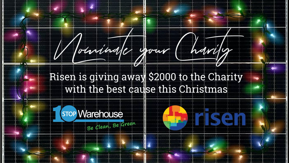 OneStop_wh's tweet photo. Risen and OSW are giving back this Christmas by getting solar installers to nominate their favourite charities and donating $2000 to the most deserving.

Click the link below to nominate:
https://t.co/UP0kQpUhfR https://t.co/lShDoDF04V