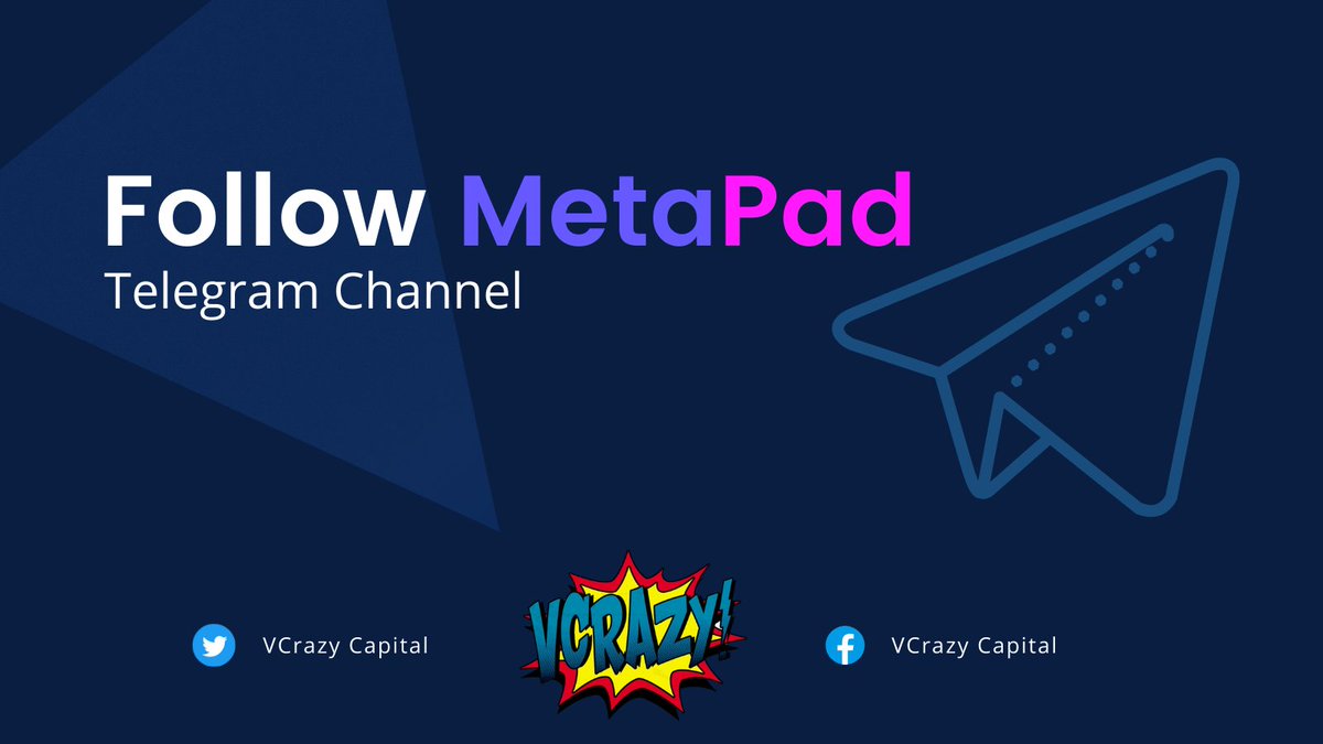 VCrazyCapital's tweet photo. Follow #Metapad's new official telegram group to stay updated.

Telegram: https://t.co/mkVcivAeYn

#Vcrazycapital
#Metaverse
#Metapad https://t.co/gUXoG415GC