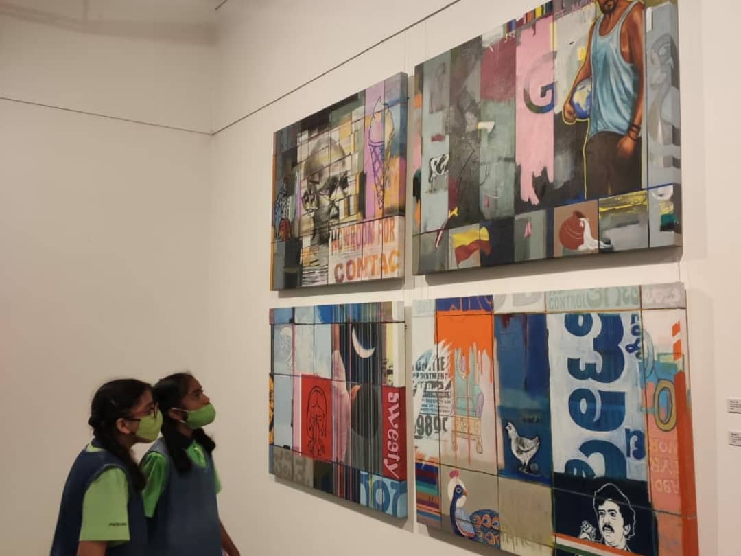 parikrma's tweet photo. Our art club students recently had the opportunity to visit and watch the artworks of renowned artist Ravikumar Kashi at Gallery Sumukha
#outofclasslearning 
#art https://t.co/IYAk6IxKPq
