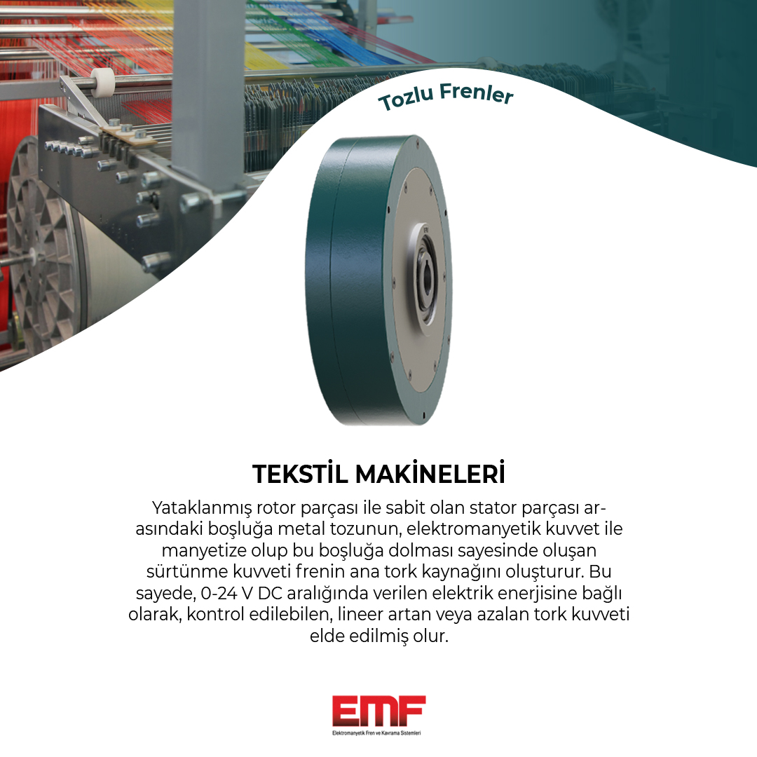 emffren's tweet photo. ABTF serisi frenler ve ABTK serisi kavramalar, değişken elektrik voltajı verilerek, sistemde lineer olarak artan veya azalan fren tork kuvveti sağlar. 

https://t.co/k9RWgD9eb2

#fren #kavrama #emf #emffren #endüstri #otomasyon #tozlufrenler #tozlufren #abtf https://t.co/dHE2COAmVW