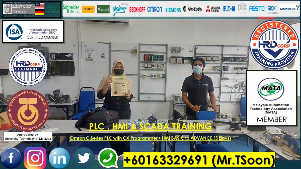 AutomationMy's tweet photo. #PLC , #HMI , #SCADA #TRAINING in #Omron #CXProgrammer #Software with #CSeries PLC under #PersonalSponser #hrdcmalaysia:- https://t.co/f1ul0pjoRq https://t.co/gAr3NICi5I