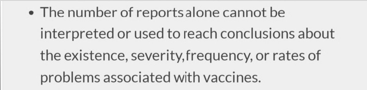 @4GTalkTextData @laulau_89 @joedowney31 VAERS data isn't used to determine causation VAERS data isn't designed for the public to form conclusions on VAERS is a flagging system for the CDC and FDA