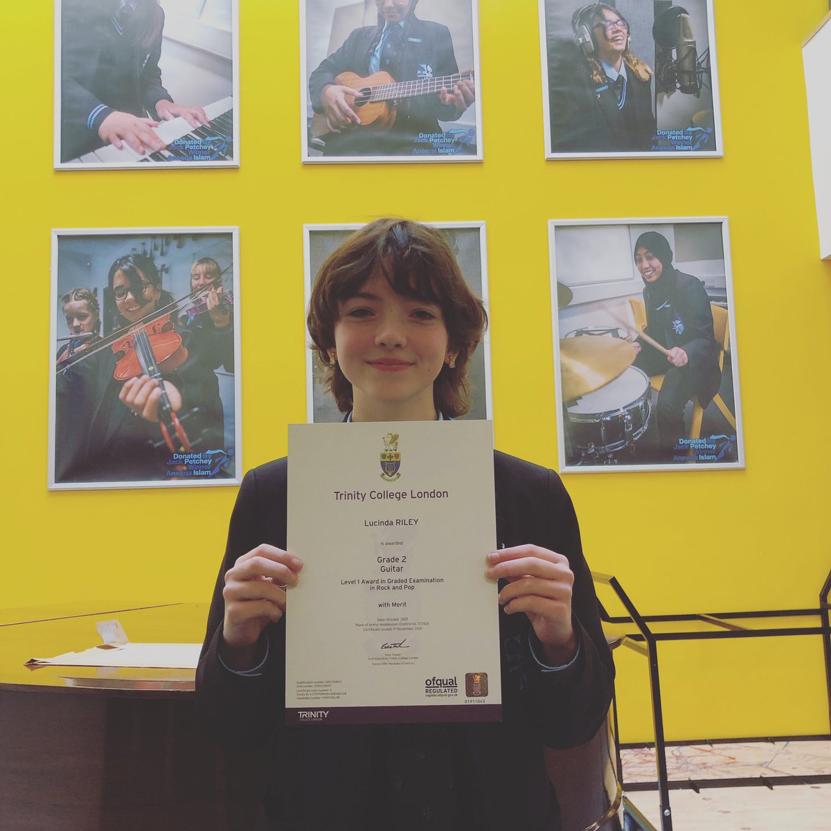morpethmusic's tweet photo. Congratulations Lucinda on passing your #trinityrockandpop #guitar #exam @MorpethSch https://t.co/2Scs5sTqba