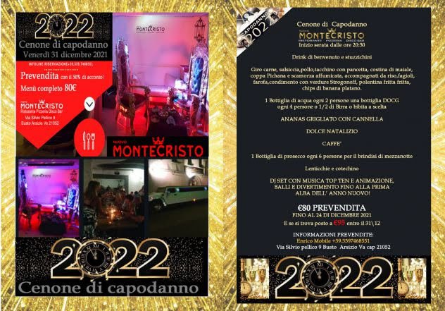 PortaleNotte's tweet image. Cenone a capodanno 2021 informazioni tel mobile +39.3397468551