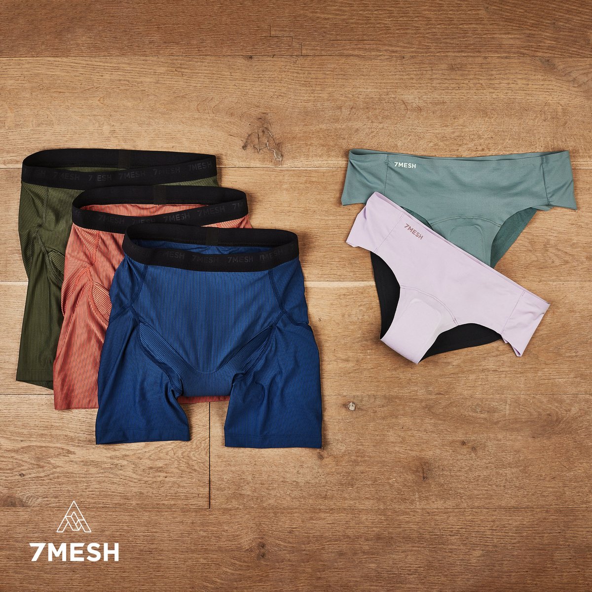 This December at 7mesh, great things come in twos 🎁⁠
⁠
Purchase two or more of our Foundation Bike Boxers for men or Briefs for women, and save 10% on the total.⁠ Shop now: bit.ly/3GOWdhX
⁠
Get your orders in by the 15th for delivery in time for the holidays.