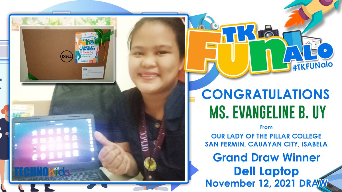 TechnokidsPh's tweet photo. We want to thank everyone who joined us in our recent #TKFUNalo event held last November 9 to 12 in partnership with the CEAP Congress 2021. 
We hope you all had a great time!
Sharing with you the happiness of our lucky winners who won our prizes.
Congratulations! See you again! https://t.co/Ziu5bRWXCX