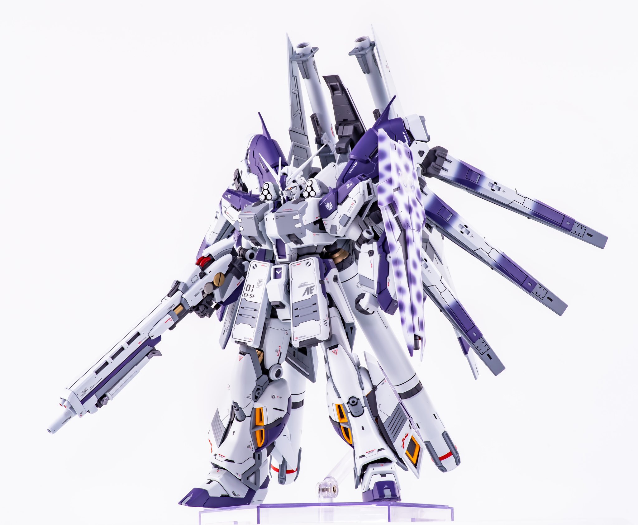 全塗装改修 RG Hi νガンダム H.W.S H.Mバズーカ ver ka風