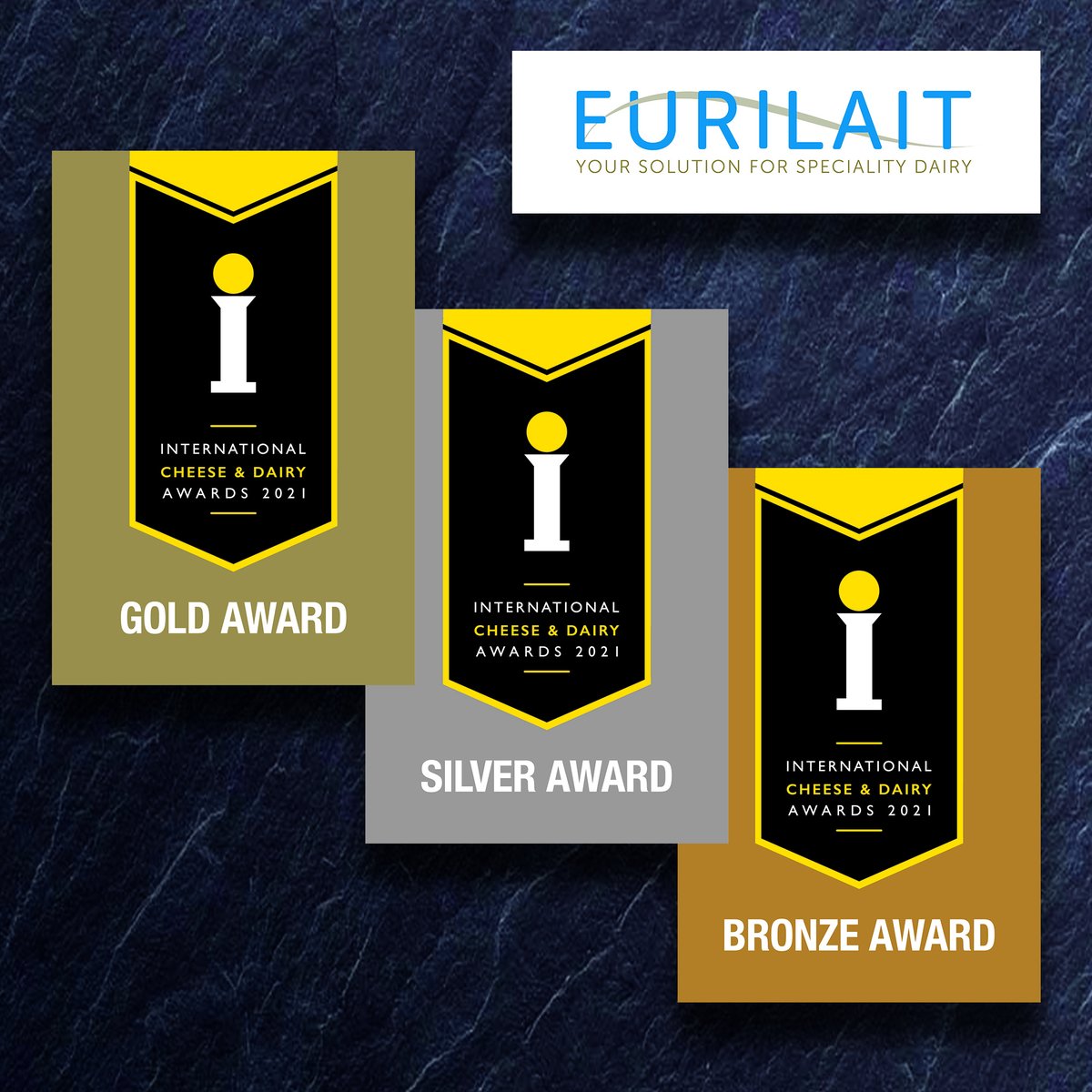 EuriLait (@eurilait) on Twitter photo So #proud
12 of our products received awards.
8 Golds, 3 Silvers, and a Bronze.
<a href="/iCheeseAwards/">International Cheese & Dairy Awards & EXPO</a> #ICDA2021 So #proud
12 of our products received awards.
8 Golds, 3 Silvers, and a Bronze.
<a href="/iCheeseAwards/">International Cheese & Dairy Awards & EXPO</a> #ICDA2021