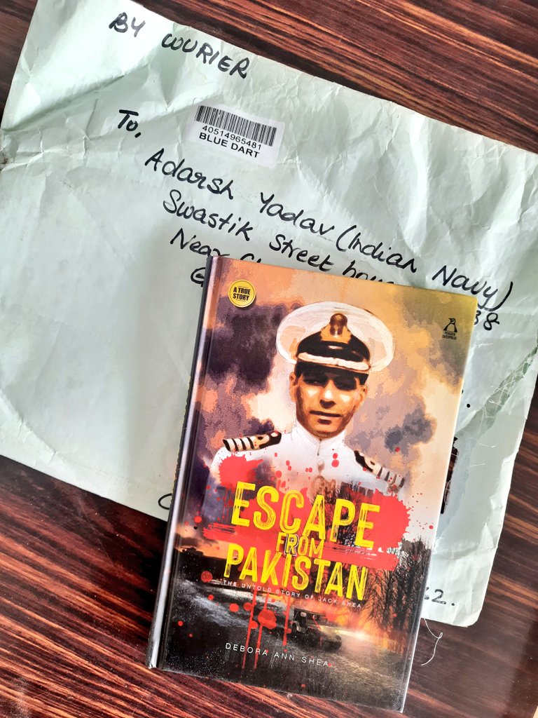 thatnavalguy's tweet photo. Thank You @debora_ann_shea Ma'am for sending your book #EscapeFromPakistan : The Untold Story of Commodore #JackShea by @sheadeboraann .
● About Book :
Escape from Pakistan lifts the lid on a story never before made public - https://t.co/jb4AKQpiuq