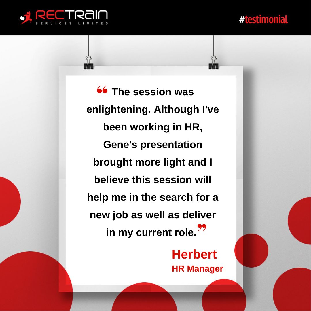 Rectrainservice's tweet photo. Going through the various feedback on our 2021 Get Employed in 3 Steps sessions, we are satisfied that a few of you who joined, if not all, were positively impacted.
Your feedback matters to us and we are glad they are always positive!
#TrainingFeedback #GEITS #TeamRecTrain https://t.co/llAlG3zJwW