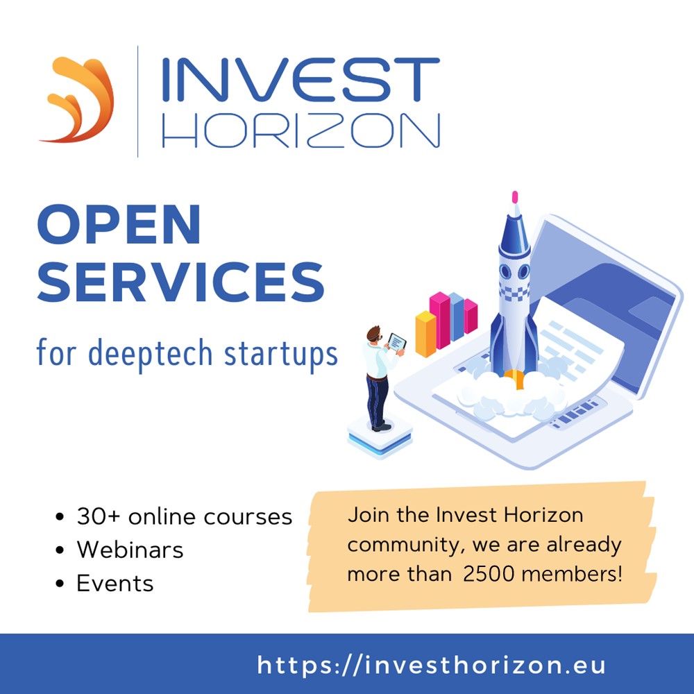 #InvestHorizon Free Open Services

1️⃣ 30+ free Online Courses : courses.investhorizon.eu
2️⃣Free #Webinars to replay: investhorizon.eu/webinars
3️⃣ Online Community: euroquity.com/en/community/I… 
4️⃣ Upcoming events: investhorizon.eu/events

#InvestHorizon #accelerator #startup #deeptech