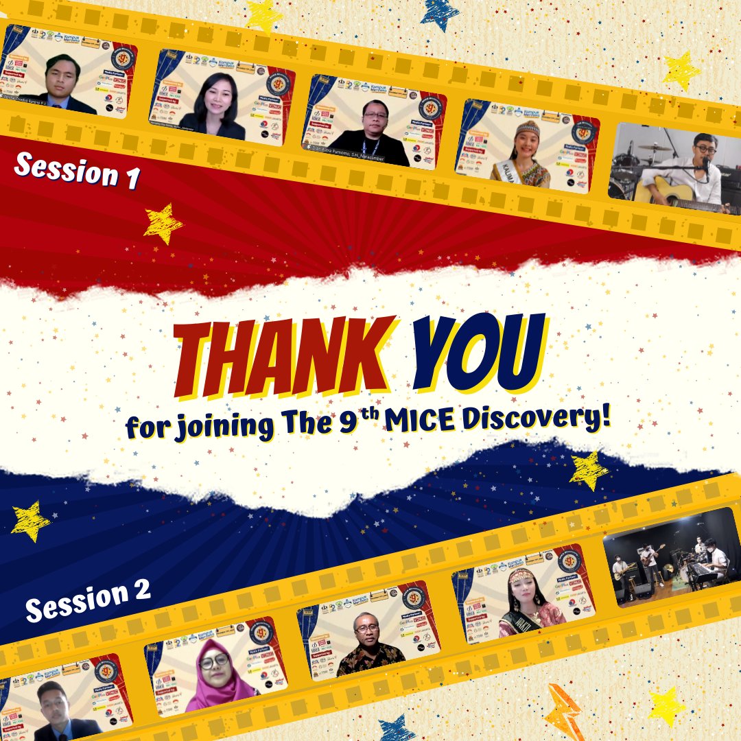 micediscovery21's tweet photo. ✨T H A N K  Y O U✨
-
Seminar The 9th MICE Discovery was successfully held. Thank you for everyone who have participated, sponsored, and supported this event!

Kind Regards,
STP Trisakti - D4 UPW 2019
-
#The9thMICEDiscovery #OptiMICE https://t.co/1a2lQTmR9F