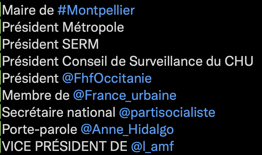 Mdelafesse's tweet photo. Mes détracteurs dressent cette liste de "cumul" mais c'est un honneur d'occuper ces différentes fonctions.
Vous pouvez y ajouter :
- Citoyen laïque
- Professeur d'Histoire républicaine
- Gendre idéal
#Montpellier #PrimairePopulaire
#Multifonctions #Laicite #Hidalgo2022 https://t.co/teKWkuuWd6