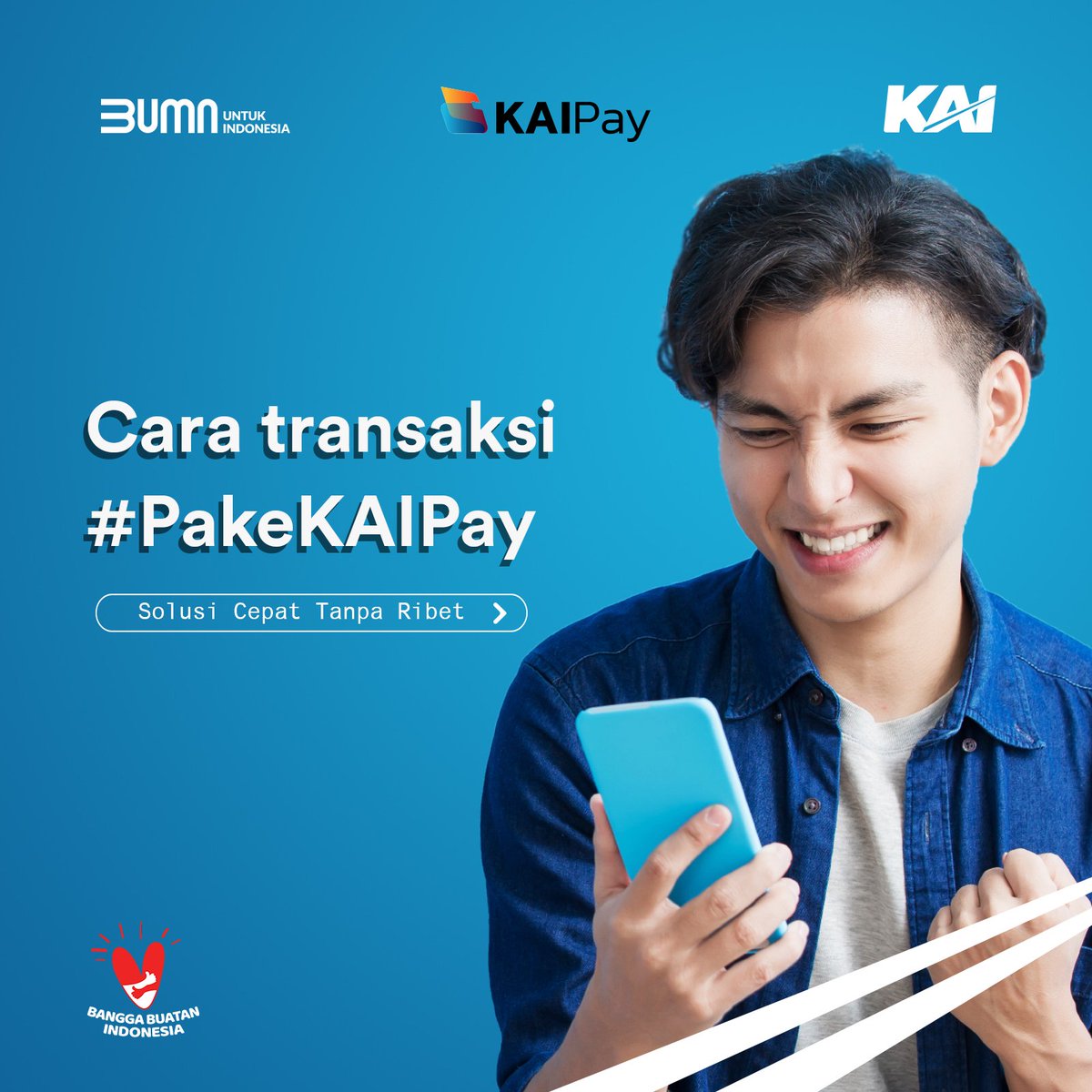 KAI121's tweet photo. Bayar Tiket KA Pakai KAIPay Bebas Biaya Tambahan
Dengan KAIPay, kalian nggak akan dibebankan bea tambahan apapun saat beli tiket di KAI Access.
KAIPay bisa digunakan utk membayar tiket KA jarak jauh maupun KA lokal.
Segera aktivasi KAIPay di KAI Access kalian.
#KAIPay
#KAI121 https://t.co/BAyIfw2LKY