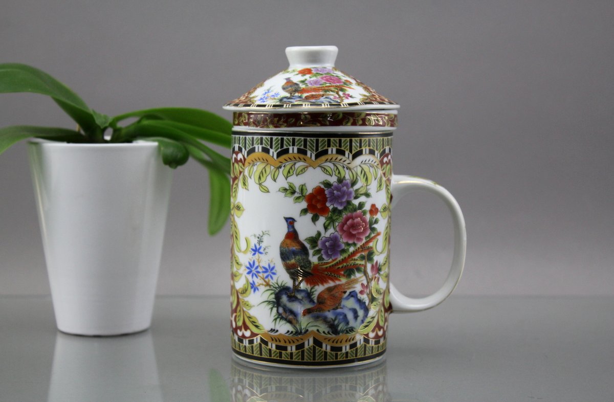 Vintage Teacup Teapot Porcelain Peacock Pattern Porcelain Tea Maker Porcelain Mug with Porcelain Filter Insert https://t.co/tqGzMdvmDW via https://t.co/x92FqBH7pn