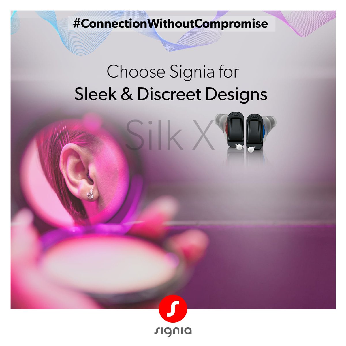 IndiaSignia's tweet photo. Signia stands for award-winning hearwear designs that reflect your style and small discreet fits that keep your hearing aids your little secret! Truly a connection that stands out, without standing out!
#ConnectionWithoutCompromise
#SigniaIndia #BeBrilliant #SigniaXperience https://t.co/MEv43W5kZ1