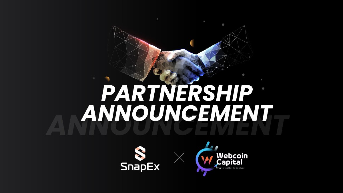 snapexofficial's tweet photo. We're thrilled to announce our partnership with @WebcoinCapital, an active crypto community vesting into future blockchain and cryptocurrency projects.
Read More: https://t.co/D0TfDbYBeV
#SnapEx #SNAPToTheMoon #Partnerships #Crypto https://t.co/inLb789X4s