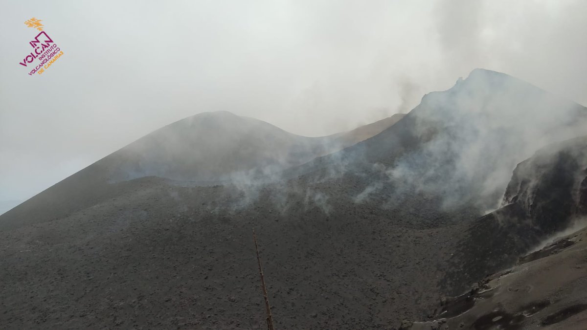 involcan's tweet photo. La tasa de emisión de SO2 registrada ayer procedente del proceso eruptivo en LP fue extremadamente baja (<5 t/d) / The SO2 emission rate registered yesterday from the eruptive process in LP was extremely low (<5 t/d) ➡️ https://t.co/iu3S5T8yb5 https://t.co/cqV2GSRlas