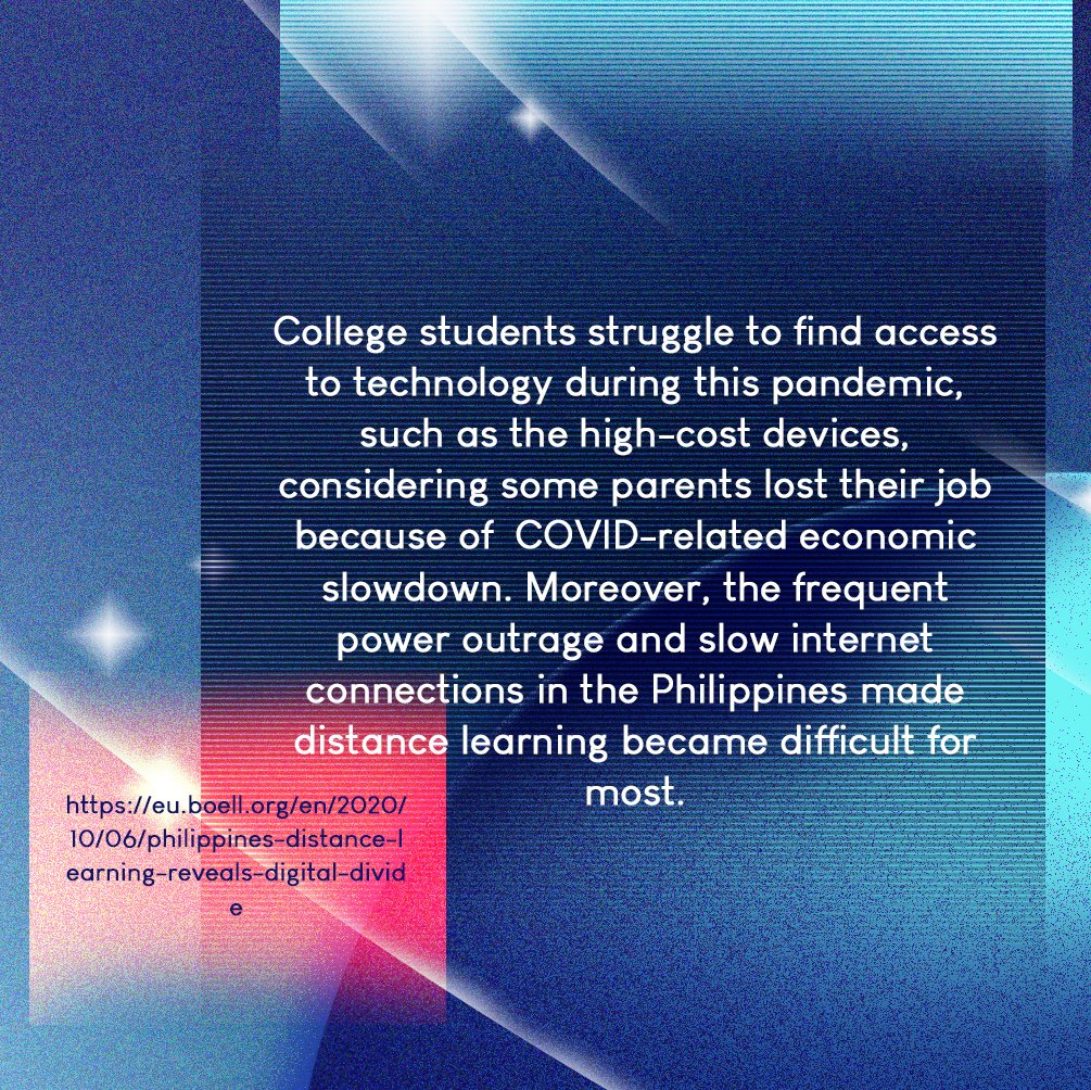 SAMAHAN_DCA's tweet photo. "Philippines continues to face challenges like expanding the digital divide and lack of digital access"
Issues Revolving Technological Democratization in the Philippines has always been a topic even before the pandemic.
#TechKNOWlohiya2021 π©π½βπ»π¨π½βπ»
#KnowTheNowπ€³π½ https://t.co/KoY9iZ7PSH