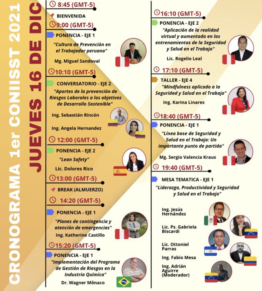 LoliRicoG's tweet photo. #AgendaPRL Del 15 al 18 de Diciembre 𝟭𝗲𝗿  𝗖𝗢𝗡𝗚𝗥𝗘𝗦𝗢 𝗜𝗡𝗧𝗘𝗥𝗡𝗔𝗖𝗜𝗢𝗡𝗔𝗟 𝗗𝗘 𝗜𝗡𝗚𝗘𝗡𝗜𝗘𝗥Í𝗔 𝗗𝗘 𝗦𝗘𝗚𝗨𝗥𝗜𝗗𝗔𝗗 𝗬 𝗦𝗔𝗟𝗨𝗗 𝗘𝗡 𝗘𝗟 𝗧𝗥𝗔𝗕𝗔𝗝𝗢 - #𝗖𝗢𝗡𝗜𝗜𝗦𝗦𝗧 

Es para mí un honor participar en este Congreso para hablar de #LeanSafety https://t.co/PypuqLVJ7x