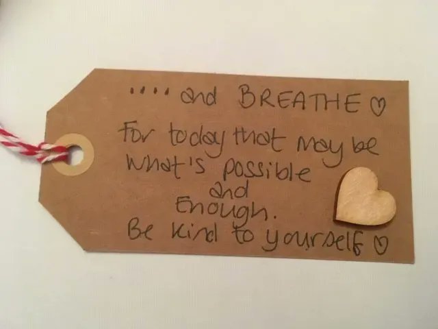 winstonswish's tweet photo. Today is day 15 of our alternative advent calendar and we have a message from one of our practitioners... And breathe. Today that may be what's possible and enough. Be kind to yourself ❤️ 

#wednesdaythought https://t.co/0iJ1UphX1U