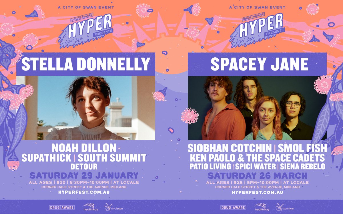We're back! Tickets on sale now from hyperfest.com.au
@stelladonnelly on 29 Jan
<a href="/spacey__jane/">Spacey Jane</a> on 26 March