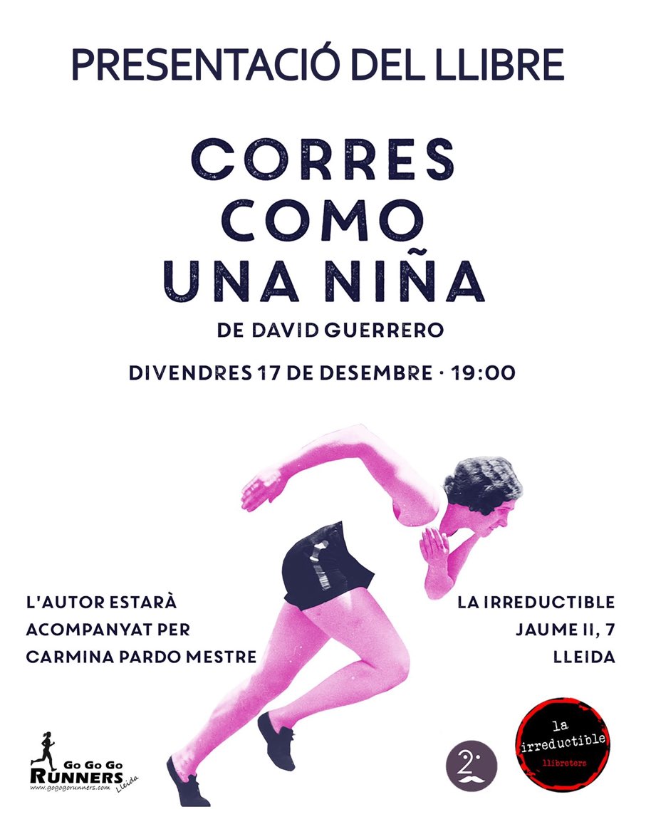 PardoMestre's tweet photo. 7️⃣⚫️ “Corres como una niña” @Guerreando a #Lleida Parlarem x exemple de “Ventaja competitiva selectiva”👇🏽@lairreductible1 @ColorsdePonent @GoGoGoRunners @marealilalleida https://t.co/nyfKsxyN4S