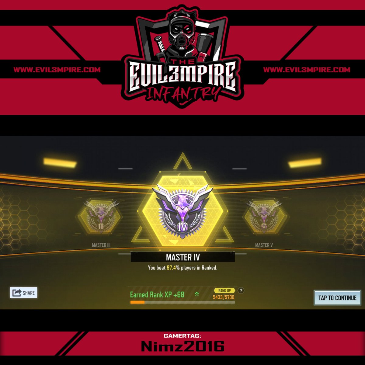 Nimz2016's tweet photo. Whoop whoop 🙌🙌🔥🔥😍😍 @EVIL3MPIRE_ ❤❤ #CoDMobile #Callofdutymobile #roadtolegendary #rankedMP https://t.co/LTQ9zRwY9m