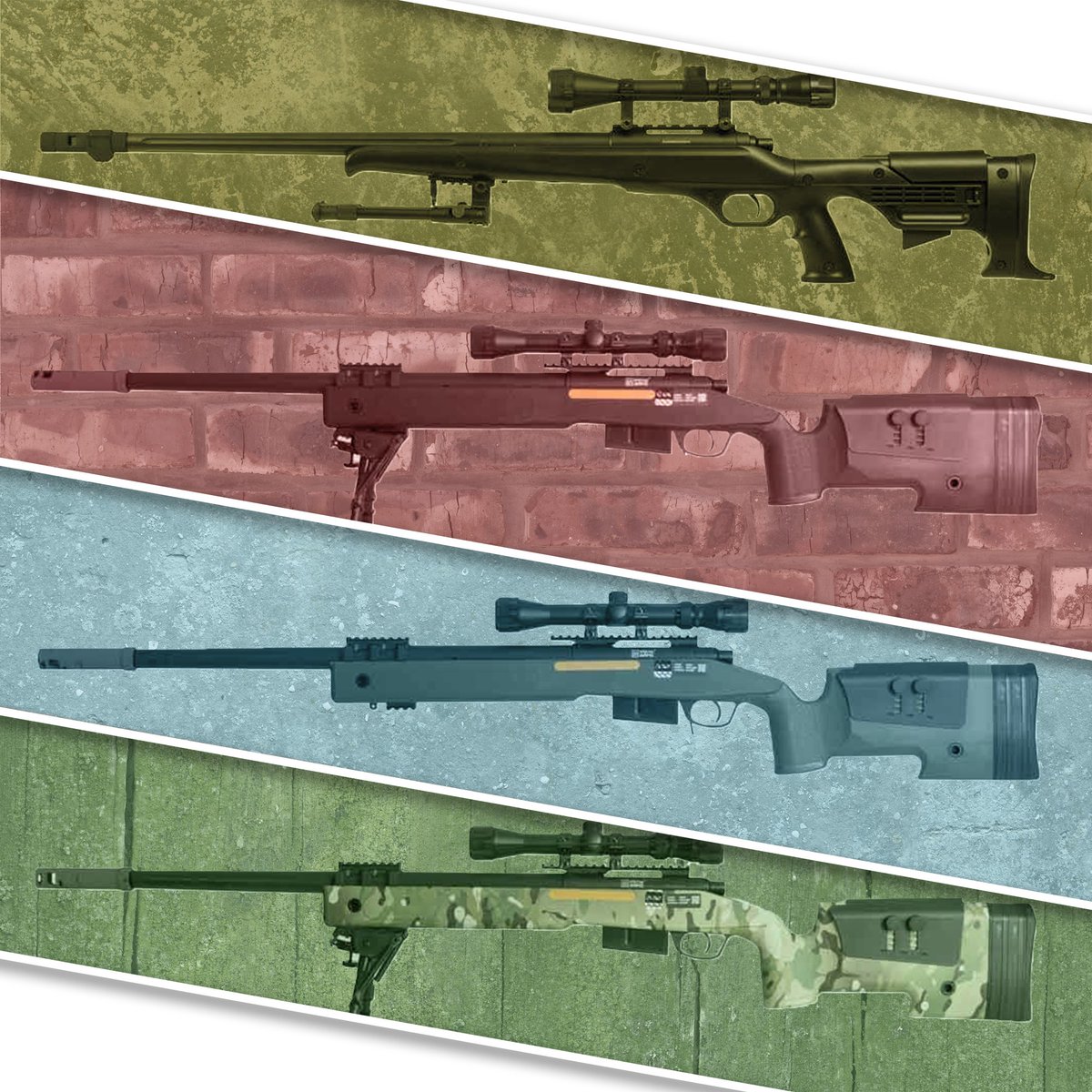 Birbirinden güzel keskin nişancı türü Airsoft oyuncaklarına sahip olmak için adres yine Evo Sports!

Siz atış yaptığınızda rakipleriniz ne olduğunu bile anlamadan elenmiş olacak..

Ürünleri incelemek ve satın almak için shop.evosports.com adresini ziyaret edebilirsiniz.