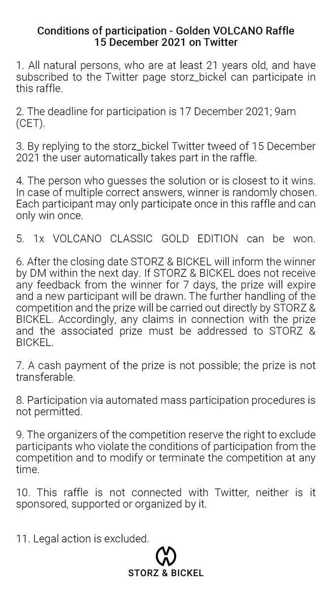 storz_bickel's tweet image. ✨VOLCANO CLASSIC GOLD EDITION Give-Aways✨ (1x VOLCANO on every S&amp;amp;B Social Media account).
To participate:
✨Follow us (@storz_bickel)
✨Like this post
✨Comment below and guess how many individual parts the golden VOLCANO (only the vaporizer) consists of
✨If you like, retweet
