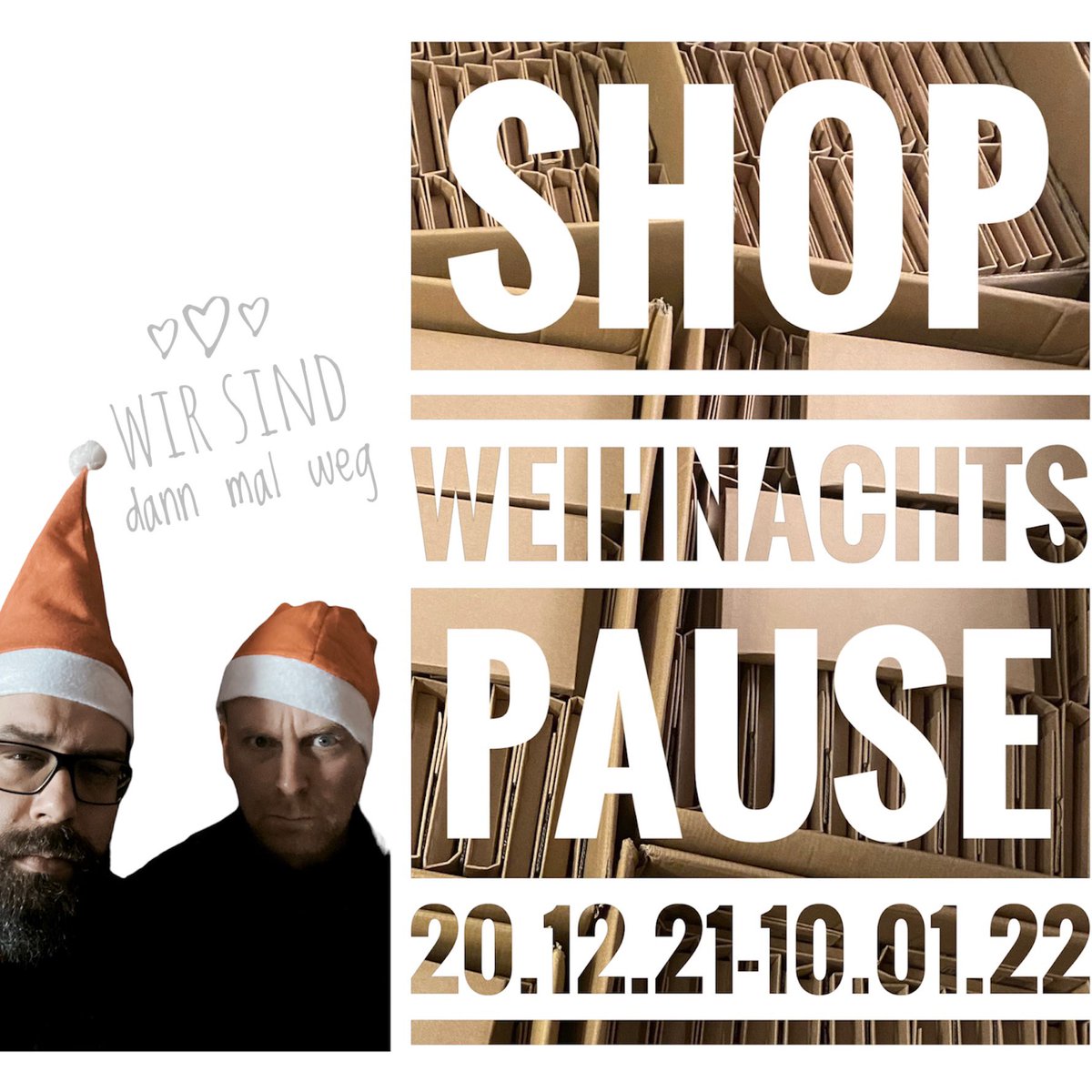 JANUS_offiziell's tweet photo. Der JANUS SHOP und seine Betreiber machen eine Pause. Und zwar vom 20.12. bis zum 10.01. Laufende Bestellungen werden natürlich weiterhin bearbeitet, aber in diesem Zeitraum sind keine neuen möglich. #machmalpause https://t.co/ozsAMP5TIl