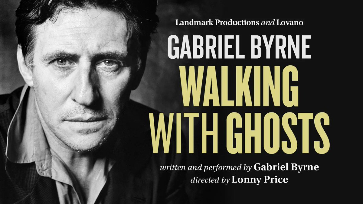 gaiety_theatre's tweet photo. ***WORLD PREMIERE ANNOUNCEMENT*** 
We are delighted to announce the world premiere of Walking with Ghosts, written and performed by Gabriel Byrne and directed by Emmy award-winning director Lonny Price. 12 performances only! 
27 Jan - 6 Feb 
Tickets on sale this Friday at 10am https://t.co/pSD0jqDj3m