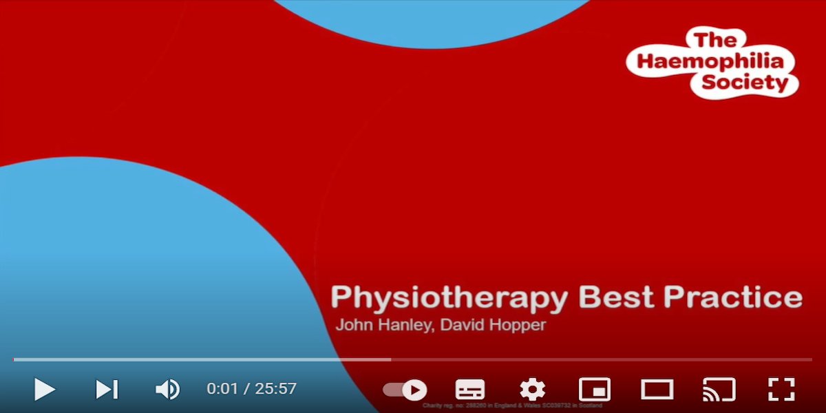 HaemoSocUK's tweet photo. What is physiotherapy best practice for people with bleeding disorders? What should you expect?

Hear from John Hanley, Consultant at Newcastle Haemophilia Centre &amp; David Hopper, a Clinical Specialist Haemophilia Physio, who presented at our recent AGM.
https://t.co/FFa1kaRkk5 https://t.co/lzgltEKFO2
