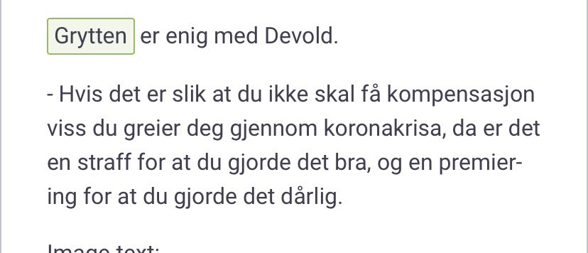 NHH-prof Grytten peker på en åpenbar feil i innretningen av #kompensasjonsordningen i dagens SMP. Slik det er nå er svært mange av bedriftene rammet av tiltak avskåret fra ordningen. Ingen ba om støtte i nov, det er underskudd i desember man bør måle mot <a href="/NHO_no/">NHO</a> <a href="/NFdep/">Nærings&fiskeridep</a>