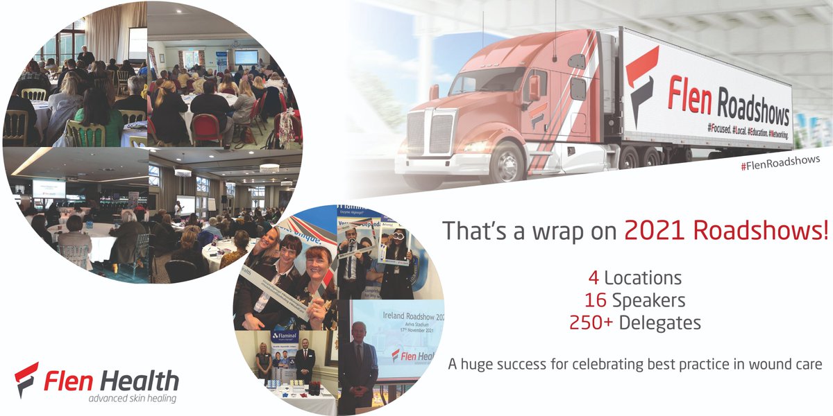 Our 2021 Roadshows have been a huge success! With fantastic workshops & speakers covering important wound care topics. Feedback showed that 100% of people were likely or very likely to attend/recommend a future roadshow. We are planning 2022 Roadshows now!