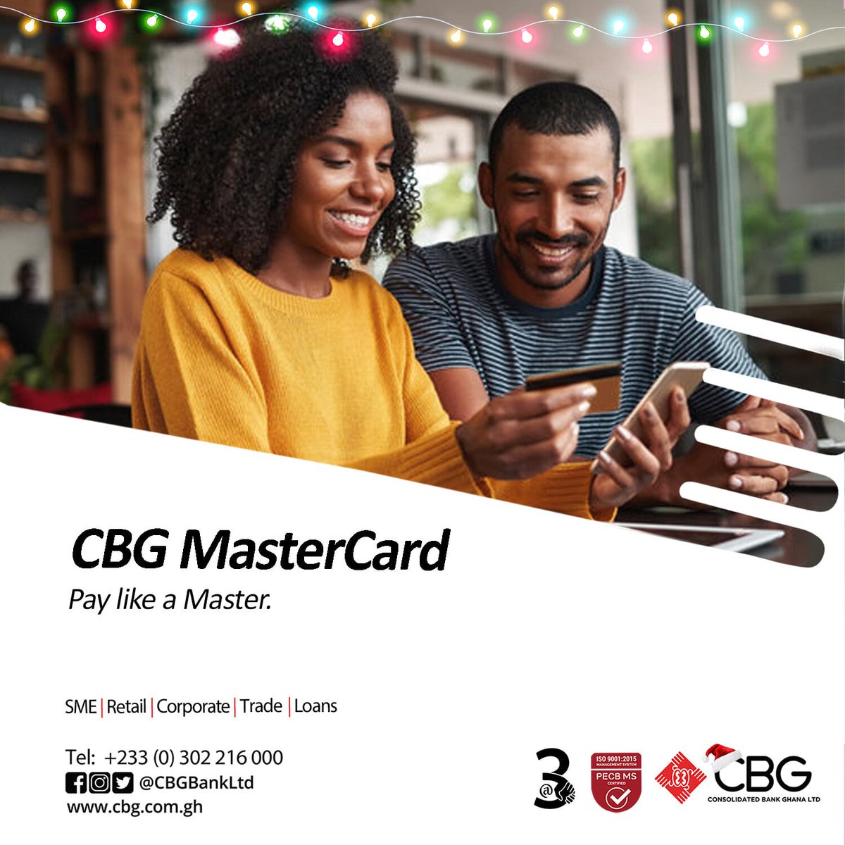 CBGBankLtd's tweet photo. Visit any of our nearest branches to signup for our instant MasterCard and pay like the Master that you are.

#MasterCard
#WeStandWithYou https://t.co/nmRLmnvUId
