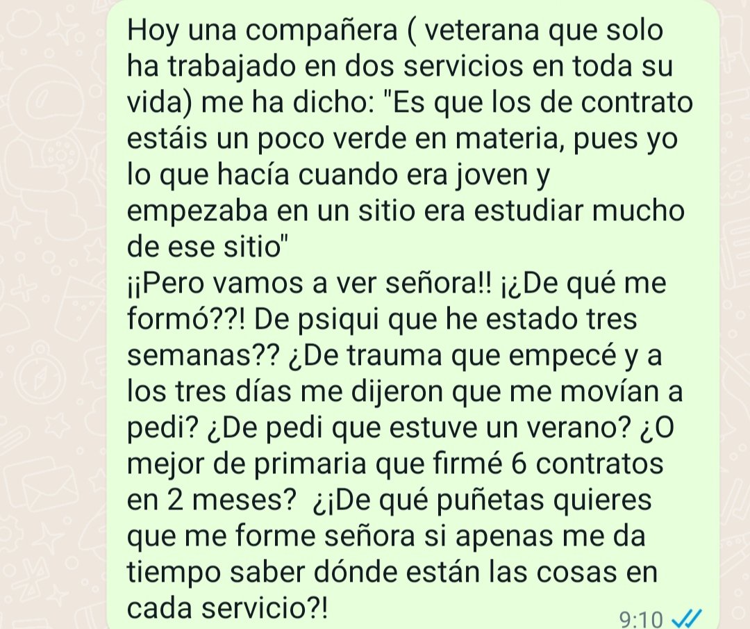 NovataEnfermera's tweet photo. Spoiler: Esta señora ha trabajado en dos unidades únicamente. https://t.co/dLcRrkV8xZ