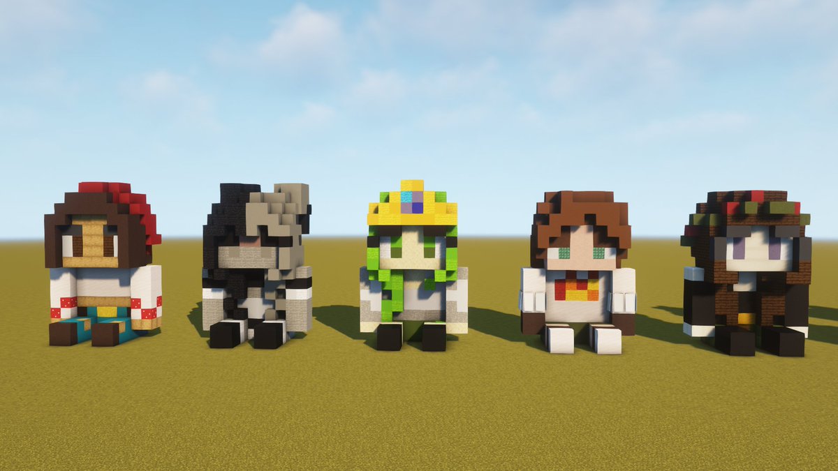 isthatjed's tweet image. @_WorldOfColor_ Challenged me to build something that makes my year special, so I built all the amazing people I met in Minecraft. I gave myself a deadline, but I only managed to do some @MinecraftParks friends, so I'm gonna do my @playmineclub friends next😅